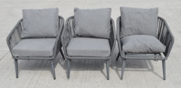 3 x Premium Outdoor Garden Patio Garden Chairs - Ref: UGF6+7+8 - CL1094 - NO VAT ON HAMMER -