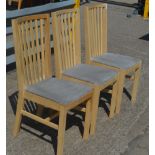 3 x Vintage Norrnas Upholstered Wooden Dining Chairs - Ref: WH3-166 - CL999 - Location: