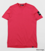 2 x The North Face 'Fine 2' Men's T-Shirts in a Raspberry Red Colorway - Size: LARGE - Sealed