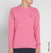 1 x Wood Wood 'Yale' Men's Premium Crew Knitted Pink Sweater, Medium - RRP £120.00 - Factory Wrapped