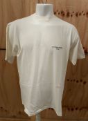 2 x KATHARINE HAMNETT DENIM Men's Classic Short Sleeve Crew Neck Tees T-Shirts, Both in LARGE