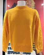 1 x ACNE STUDIOS 'Kai' Men's Luxury 100% Wool Knitted Sweater in a Mustard Yellow - LARGE - RRP £220