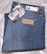 1 x Pair of APRIL77 Men's 'Joey' Classic Skinny-fit Denim Jeans, with Tags - Size: 36 - Ref: