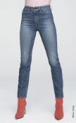 1 x RAG & BONE 'El Cigarette' Ladies Premium 98% Cotton Denim Jeans, with Tags (W2509K51ELL) - Size: