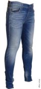 1 x Pair of True Religion 'Tony' Men's Stone Wash Super Skinny Jeans, with Tags - 34" - RRP £199.99