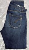 1 x Pair of DONDUP 'Liam' Men's Designer Blue Denim Jeans, Size 36 - Made in Italy - Ref: DTC322 -