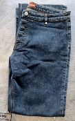 1 x Pair of ALEXA CHUNG Ladies' Designer Blue 98% Cotton Denim Jeans - size: 31