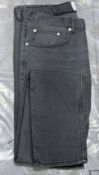1 x Pair of SANDRO PARIS Men's Designer Skinny Cotton-Rich Jeans in Greay - Size: 33  - Ref:
