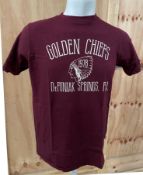 1 x MR PORTER Men's "GOLDEN CHIEFS" 100% Cotton Short Sleeve T-Shirt, Size: LARGE - Unused with Tags