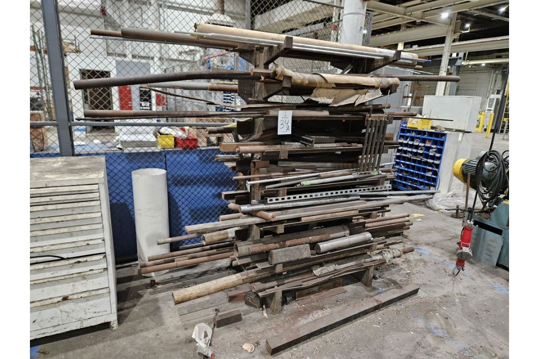 Steel Rack w/ Contents - Image 1 of 2