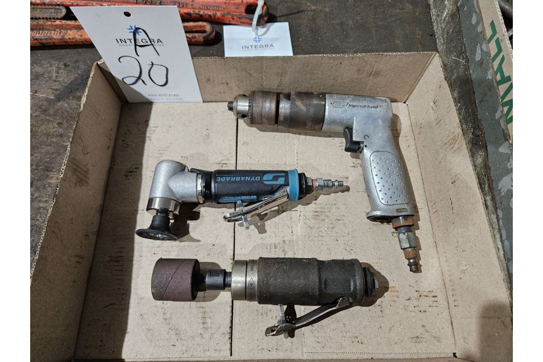 (2) Dynabrade Die Grinders w/ Ingersoll-Rand Pneumatic Drill