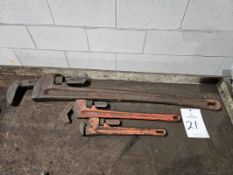 (3) Assorted Pipe Wrenches