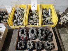 (8) Assorted Hydraulic Hose Fitting Crimp Dies w/ Assorted Fittings
