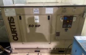 Curtis R/S 50 50-HP Rotary Screw Air Compressor, S/N 7308I03001