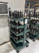 (70) CAT 50 Tool Holders on Cart