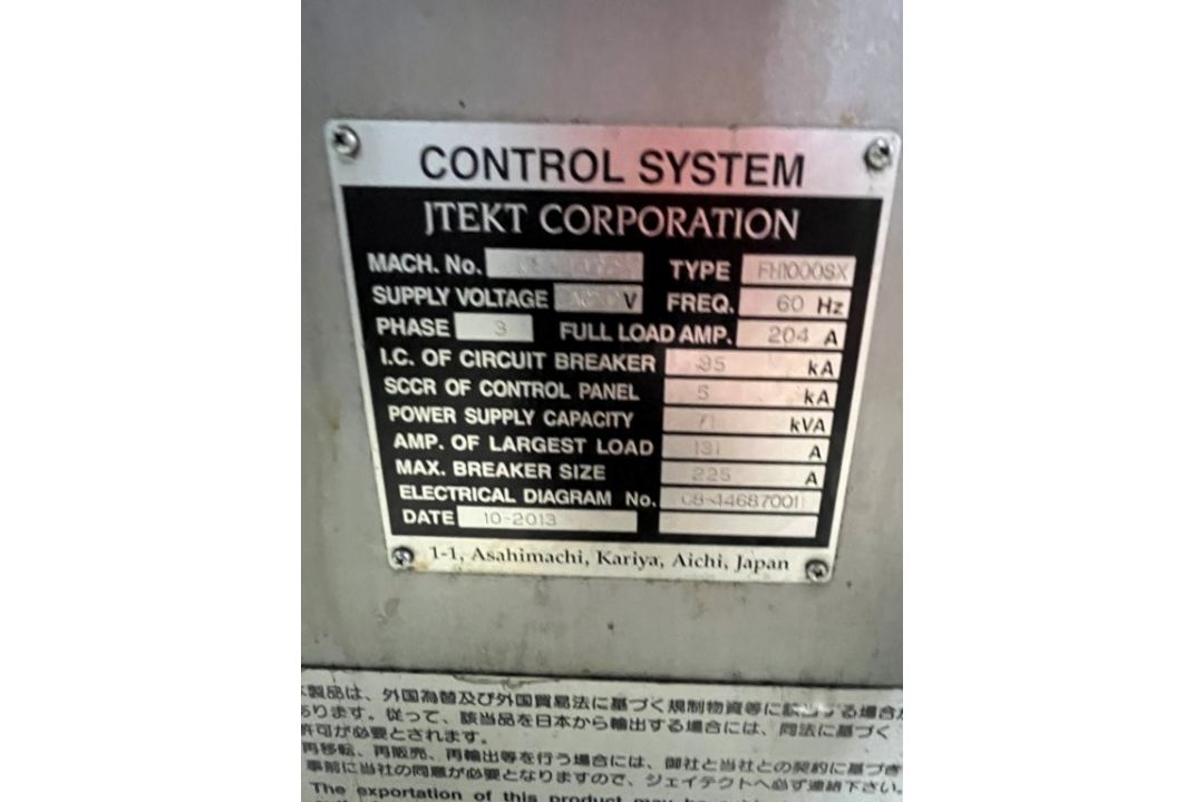 Toyoda FH1000SX CNC Horizontal Machining Center - Image 6 of 12