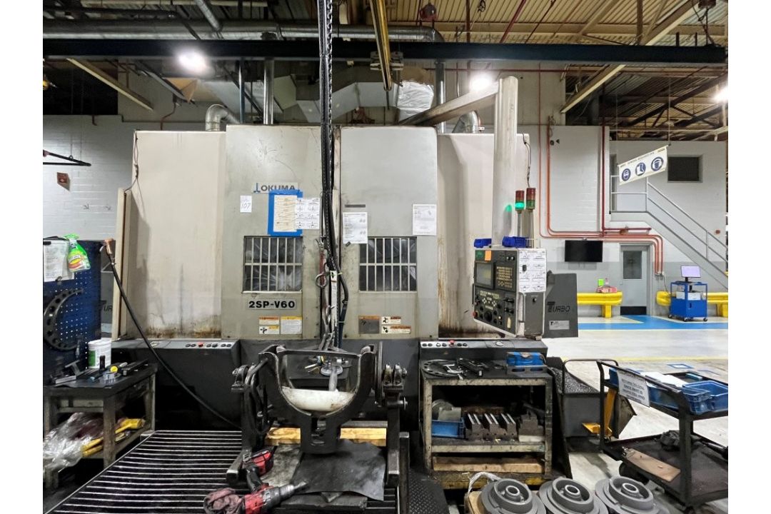 Okuma 2SP-V60 Twin-Spindle Twin-Turret CNC Vertical Lathe - Image 2 of 12