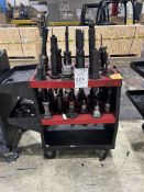 (32) CAT 50 Tool Holders on Cart