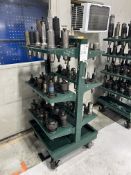 (60) CAT 50 Tool Holders on Cart