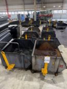 (6) Cecor DB-X44-4P-F 1000-Lb Capacity Chip Hoppers
