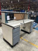 Kewanne Lab Desk With Powered Riser