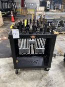 (24) CAT 50 Tool Holders on Cart
