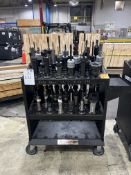 (50) CAT 50 Tool Holders on Cart