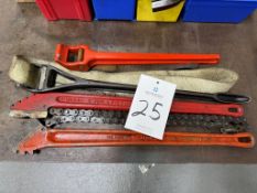 (4) Assorted Chain and Strap Wrenches