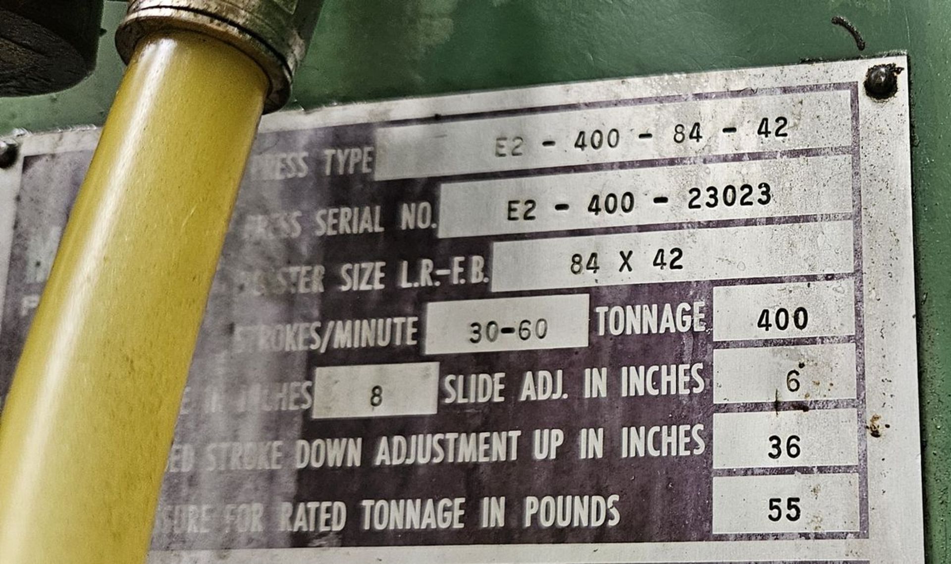 Minster E2-400-84-42 Hevi Stamper 400-Ton Straight Side Double Crank Press - Image 8 of 8