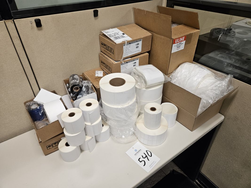 Lot Of Assorted Labels & Transfer Ribbon