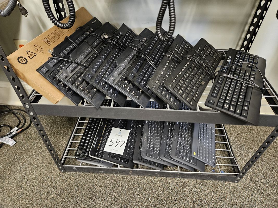 Lot Of Assorted Keyboards, Mice & Cords