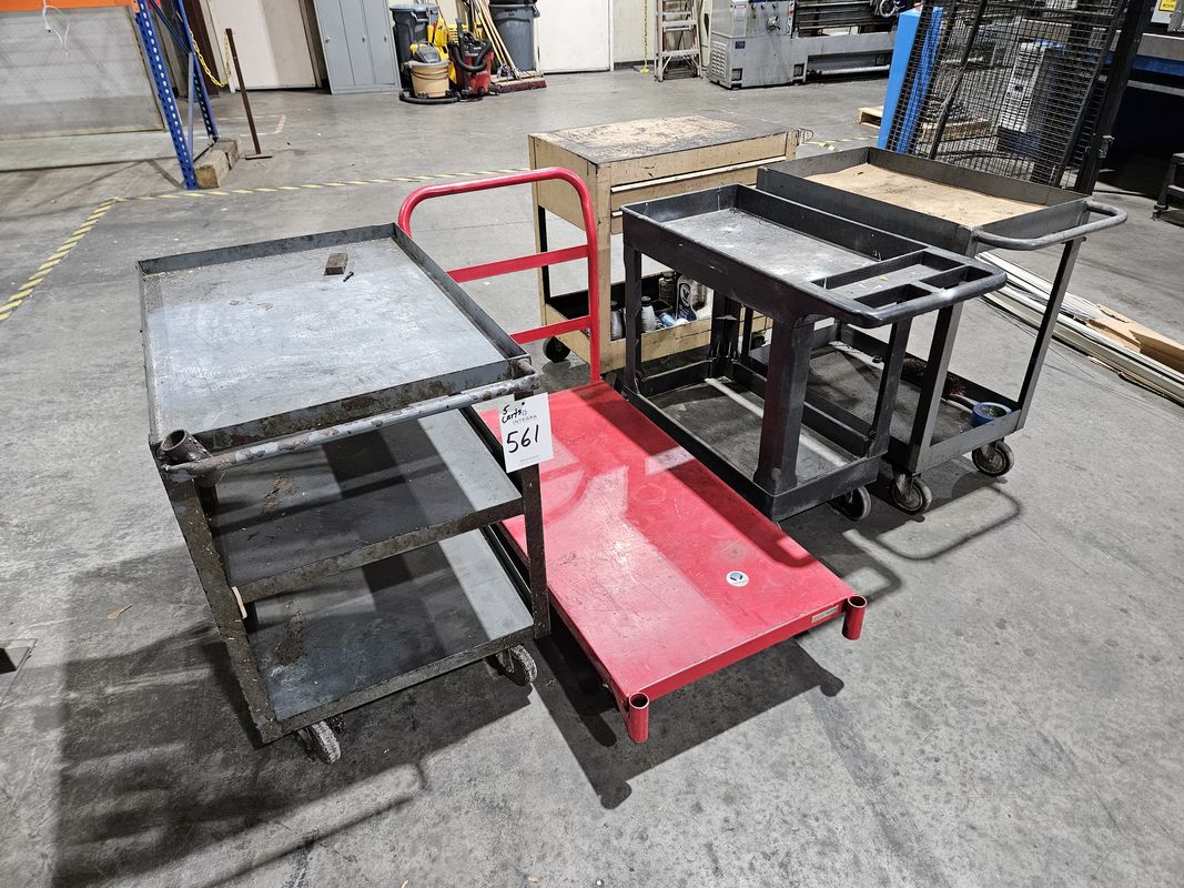(5) Assorted Shop Carts