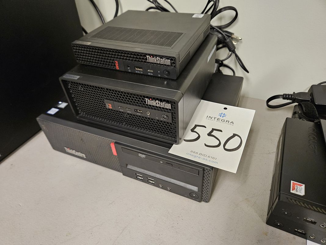 (3) Lenova ThinkStation & ThinkCentre Computers