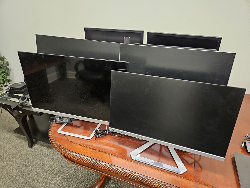 (8) Assorted Monitors