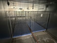 (2) Aluminum Stock Rack Carts, with Dividers, 52