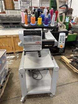 (2) Melco EMT16 High Speed Commercial 16-Thread Embroidery Machine