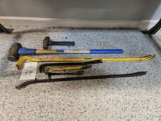 (2) Sledge Hammers & (5) Pry Bars