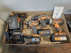 (3) Assorted Ridgid Cordless Tools