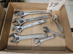(7) Assorted Adjustable Wrenches