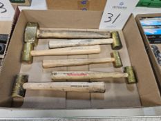 (6) Assorted Brass Hammers