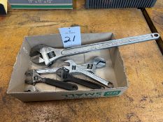 (7) Assorted Adjustable Wrenches