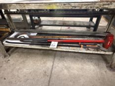 Lot of Assorted Pry Bars and Sledge Hammer
