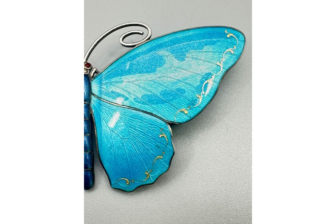 Butterfly brooch by Marius Hammer (1847-1927), c1920 - Image 4 of 7