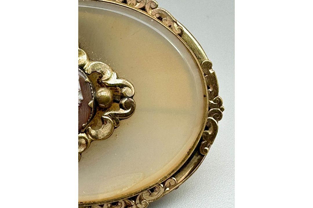 Georgian agate brooch with cameo mount, c1820 - Image 5 of 6