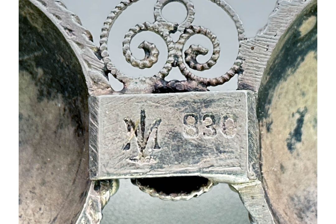 Silver filigree brooch, Marius Hammer, c1910 - Image 6 of 6