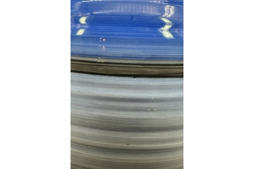 Large Shelley Harmony Ware Vase designed by Eric Slater glazed in blue and grey, 1930s - Image 4 of 7