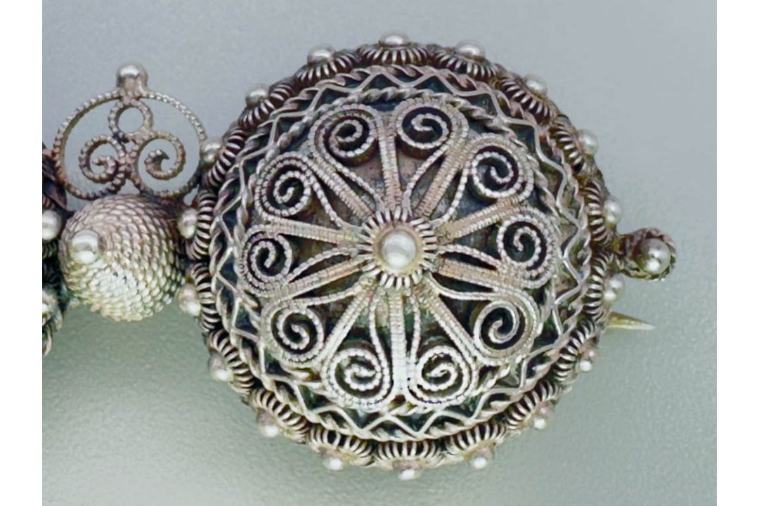 Silver filigree brooch, Marius Hammer, c1910 - Image 4 of 6