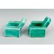 Pair of Vintage Art Deco style armchair Pipe Rests, English c1930 - Image 3 of 6