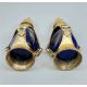 Arts and Crafts Brass and Cobalt Glass Salt and Pepper, early C20th - Image 5 of 5