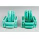 Pair of Vintage Art Deco style armchair Pipe Rests, English c1930 - Image 2 of 6